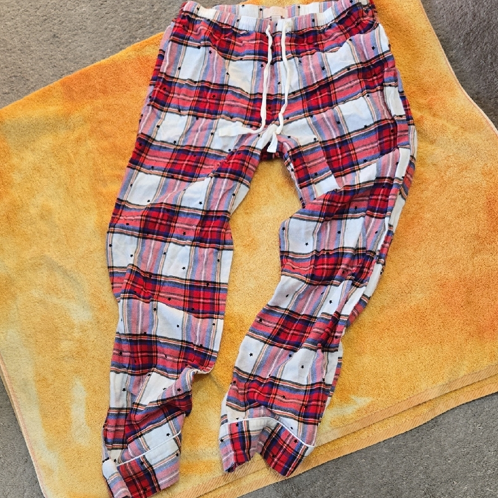 GAP Red and White Plaid Pants